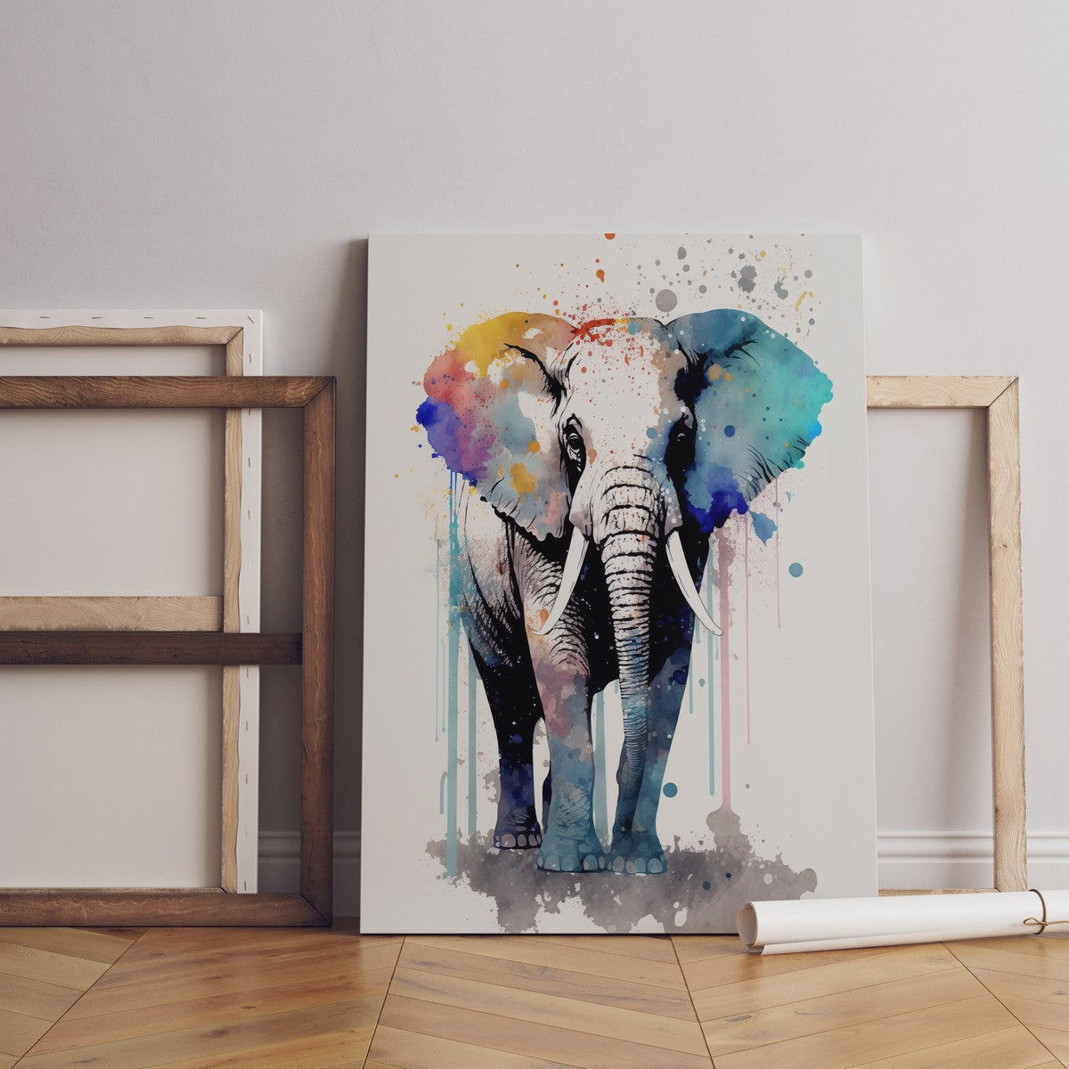 Watercolor Elephant Canvas