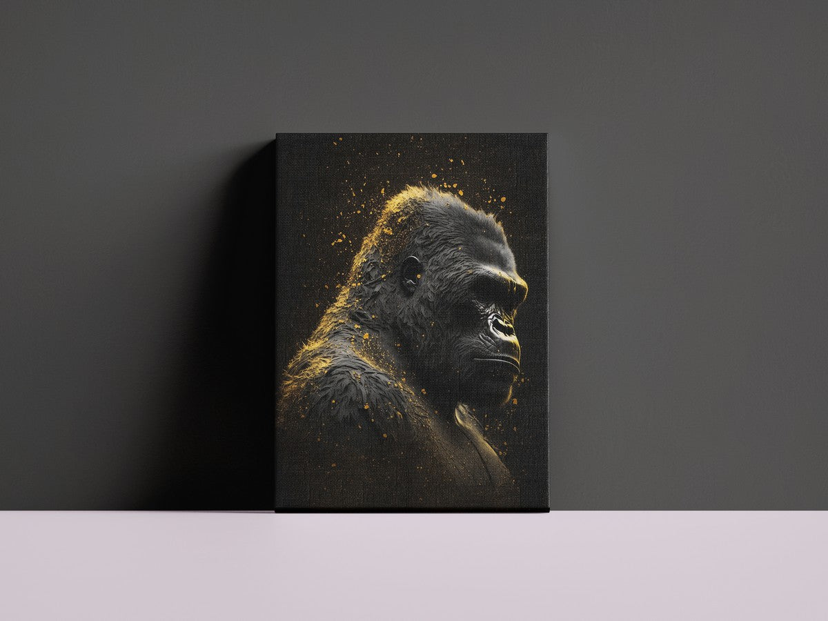 Gold Gorilla Canvas