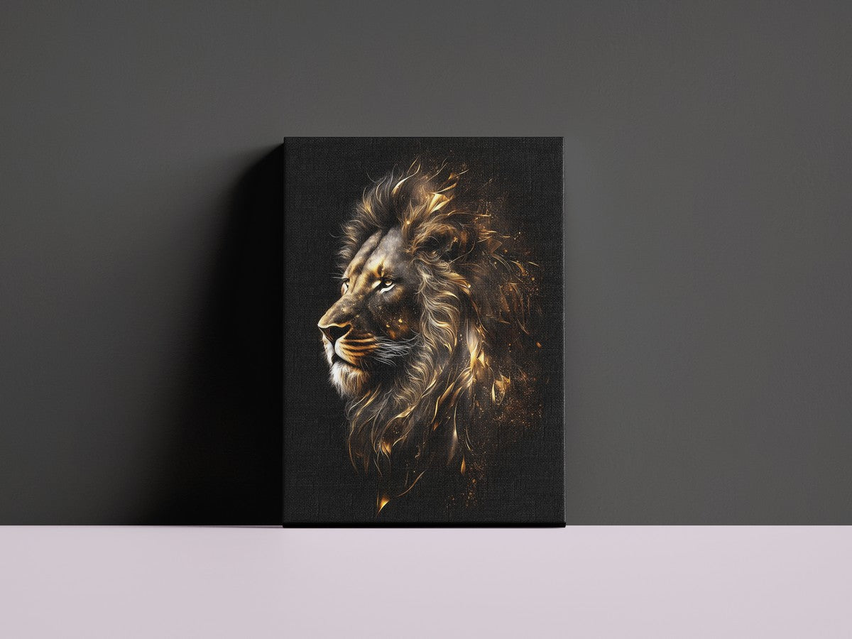 Gold Lion Canvas