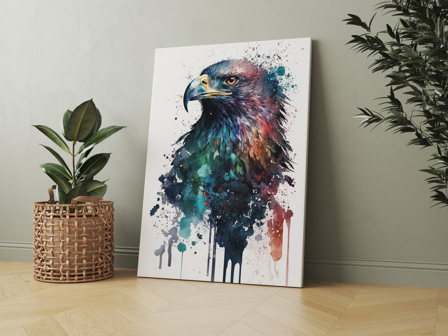Watercolor Eagle Canvas