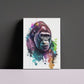 Watercolor Gorilla Canvas